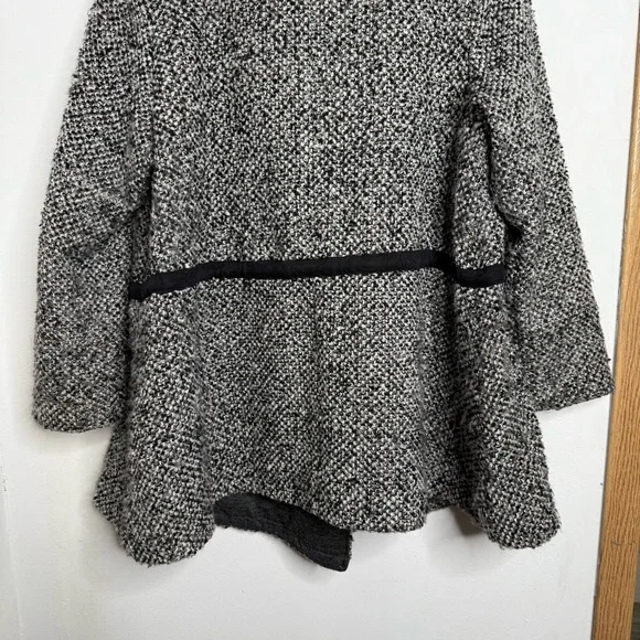 Free People Satellite Image Swing Hooded Tweed Wool Oversized Coat Size XS - Picture 12 of 17